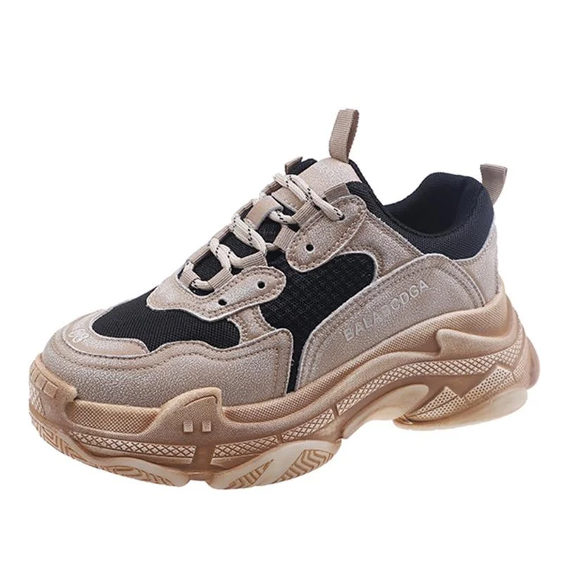 Brand Design Mesh Chunky Sneakers Women's Shoes Blue Color Woman Casual Sneaker Platform Woman Fashion Tennis Female Solid