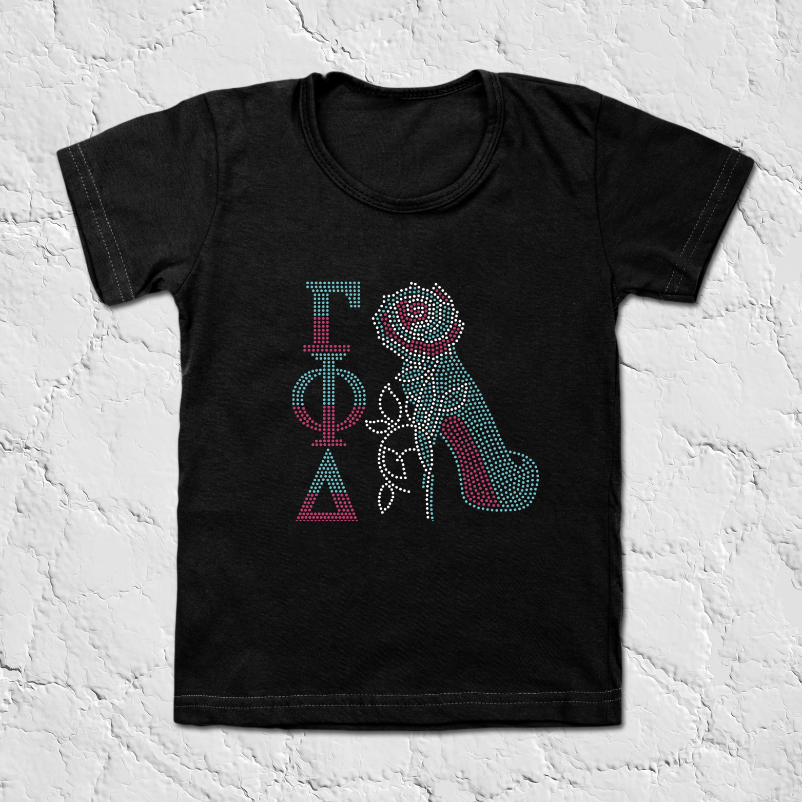Simple printed round neck T-shirt