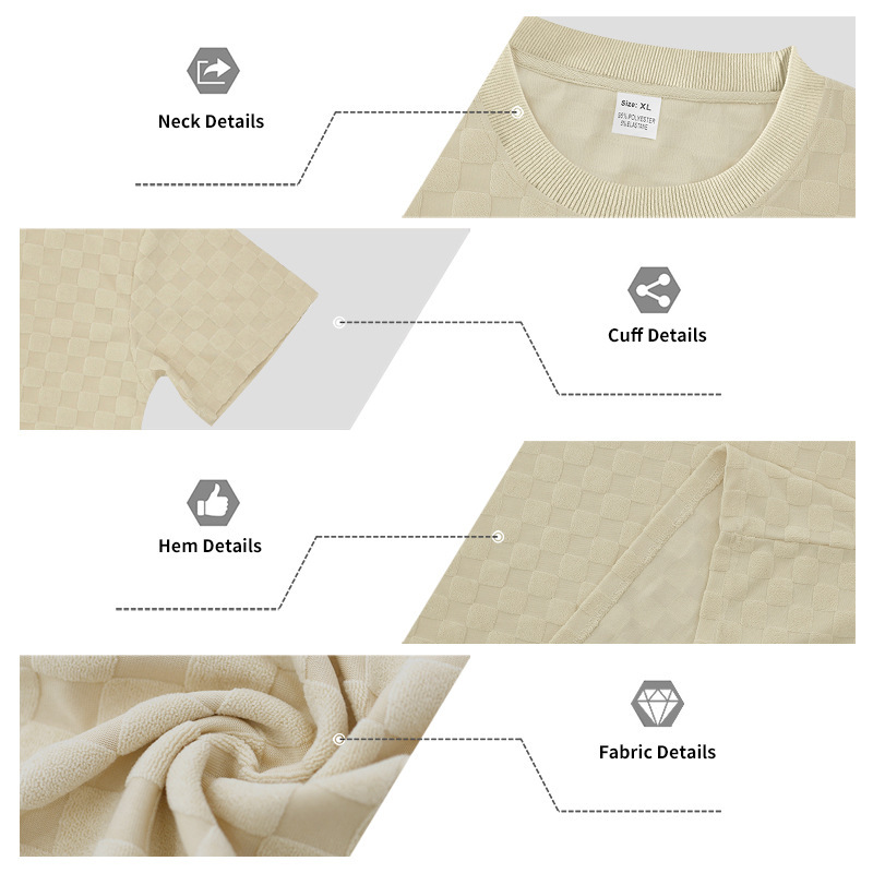 New Arrival Men’s Trendy T-Shirt Set Minimalist Casual Short Sleeve Crewneck Outfit