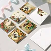 6pcs Diamond Painting Bee Greeting Card with Envelope for Family Friends Holiday Gift Congratulations