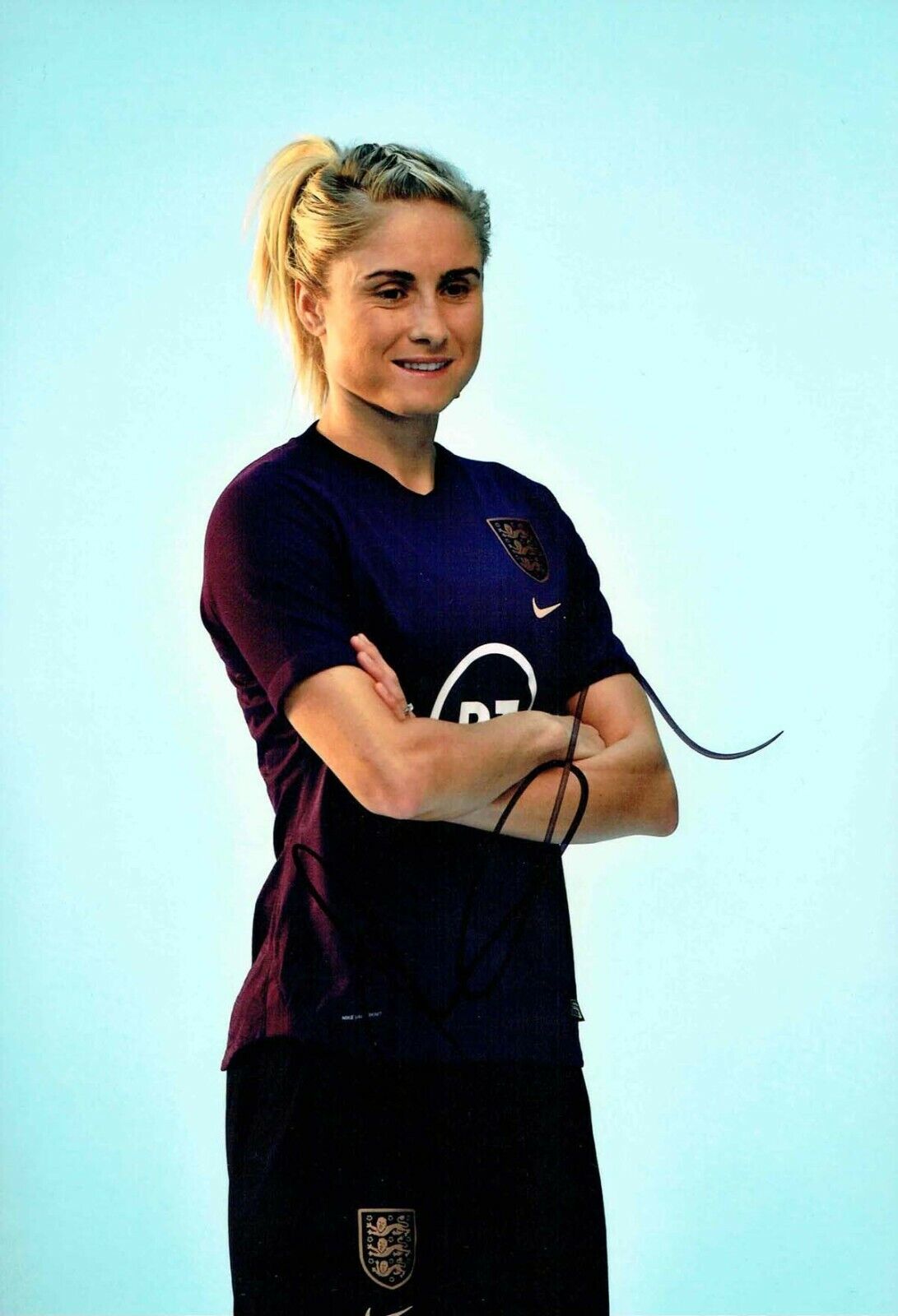 Steph HOUGHTON SIGNED Autograph Photo Poster painting 1 AFTAL COA Man City England Football