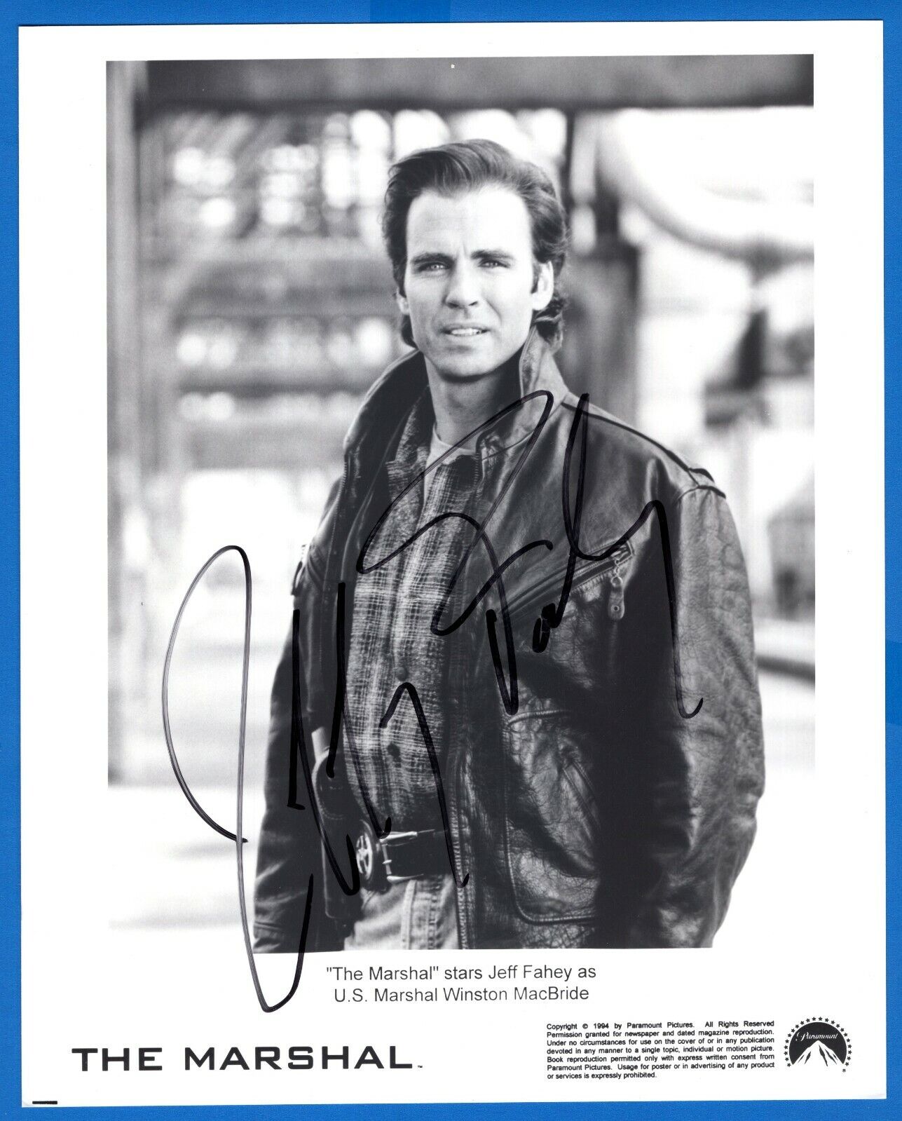 Jeff Fahey Actor Hand Signed Autograph 8x10 Photo Poster painting