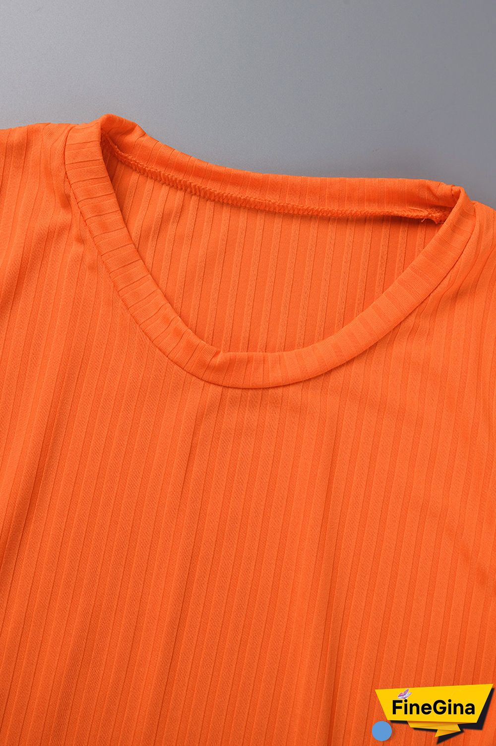 Blue Casual Solid Basic O Neck Short Sleeve Two Pieces