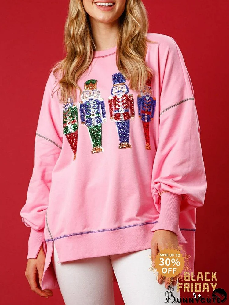 Sequin Nutcracker French Terry Sweatshirt