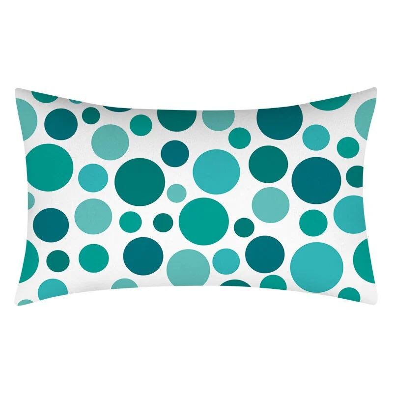 Teal Blue Pillowcase 30X50 Geometry Cushion Cover Polyester Sofa Cushions Decorative Throw Pillows Nordic Home Decor Pillowcover