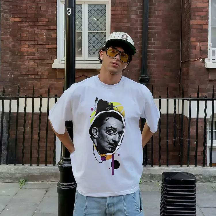 Dali Artistic Splash Printed Men's T-shirt