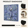 Kit de peinture en perles avec cadre floral tiger blue 11,81x11,81 in