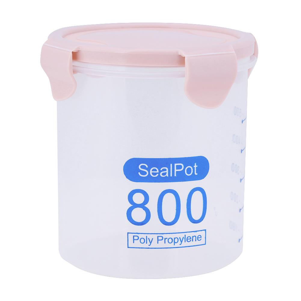 

800ml Clear Snacks Storage Box Food Holder Grain Container ​Home Organizer, Light pink, 501 Original