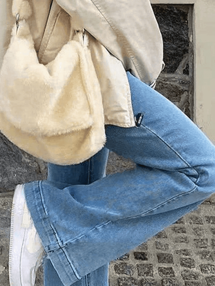 Toloer Mid Waist Washed Boyfriend Jeans-Outfit Ideas