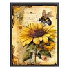 Sunflower And Bee-11CT Stamped Cross Stitch 40*55cm/15.75*21.65in