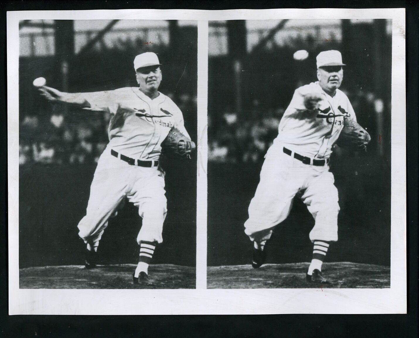 Dizzy Dean action pitching 1959 Old Timers' Day Game Press Photo Poster painting Cardinals