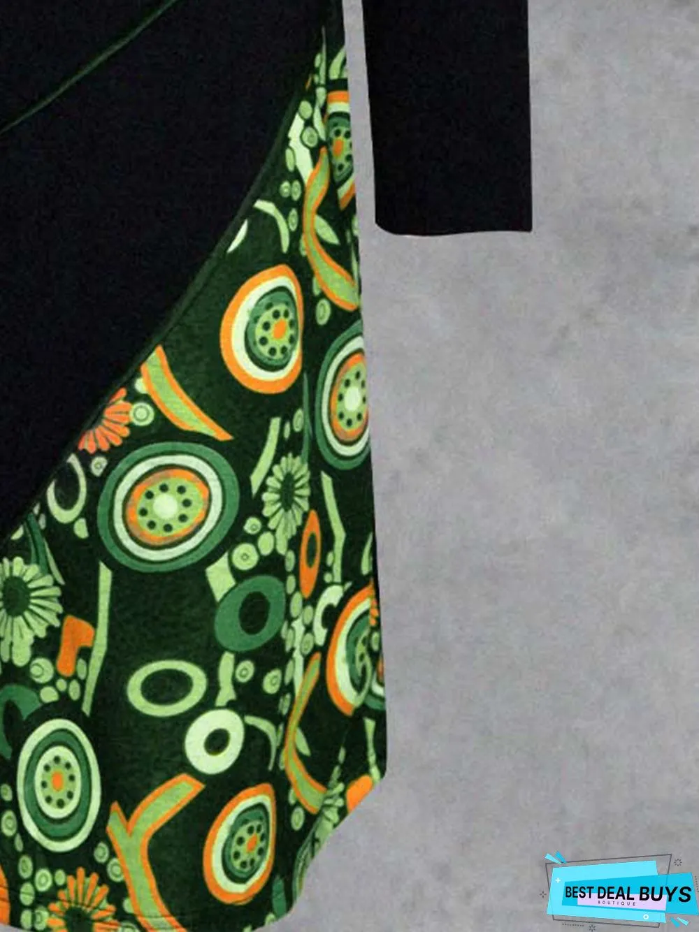 Casual Long Sleeve Round Neck Dress