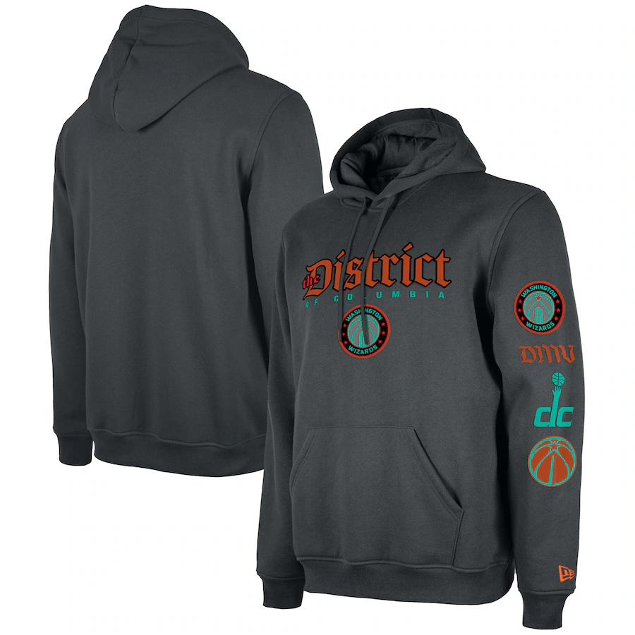 Men's Washington Wizards  Gray 2023/24 City Edition Big & Tall Pullover Hoodie mysite