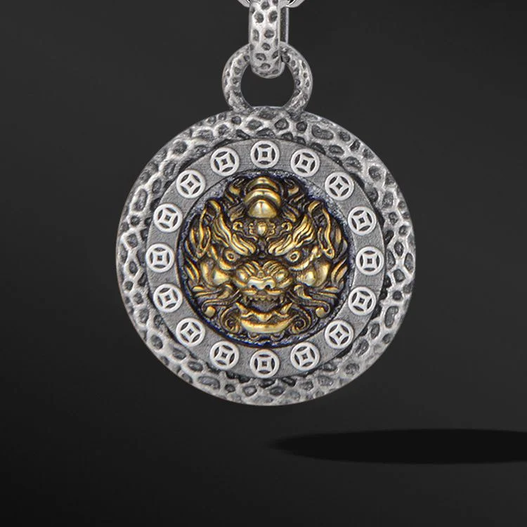 925 Sliver Retro Pixiu Necklace