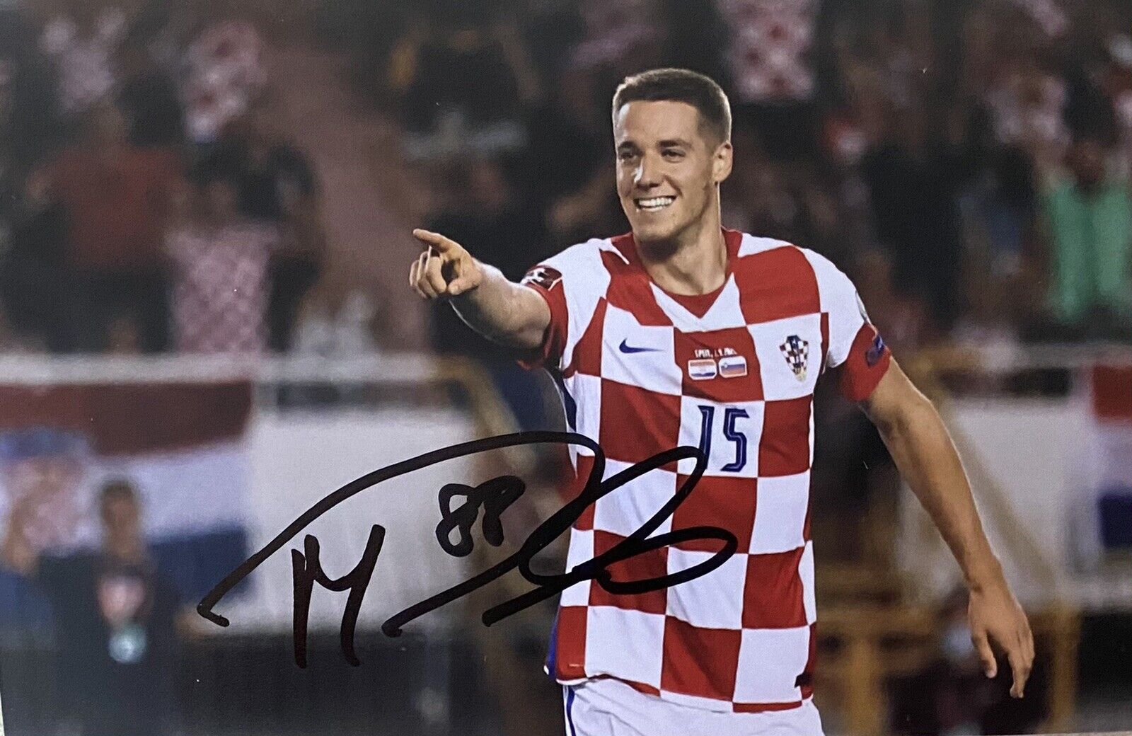 Mario Pasalic Genuine Hand Signed Croatia 6X4 Photo Poster painting