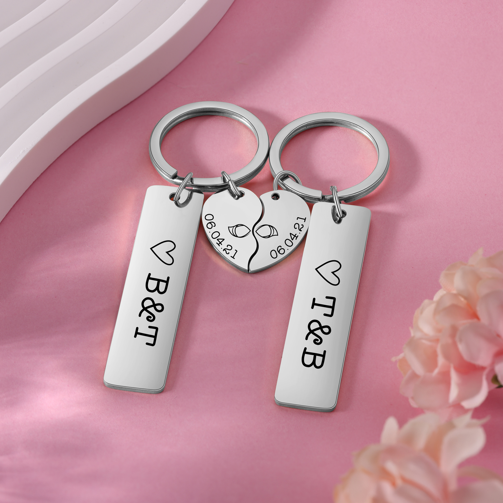 FAADBUK TV Show Inspired Keychain Set – You're The Rip To My Beth – Couple Friendship Gift Stainless Steel