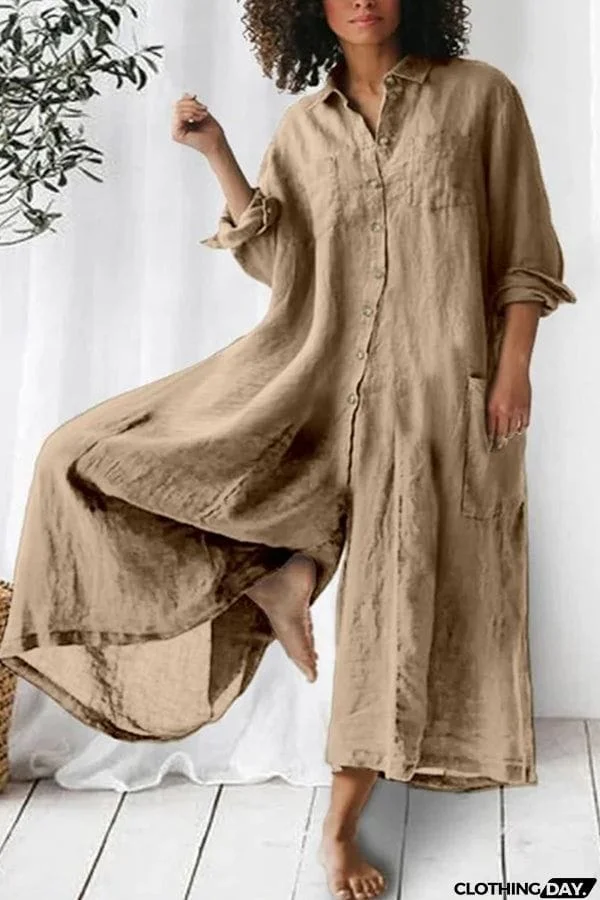 Minimalist Cotton & Linen Two Piece Set