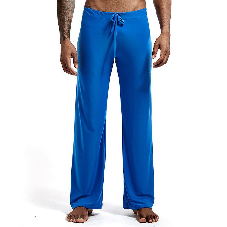 Men's Solid Loose Casual Drawstring Yoga Pants