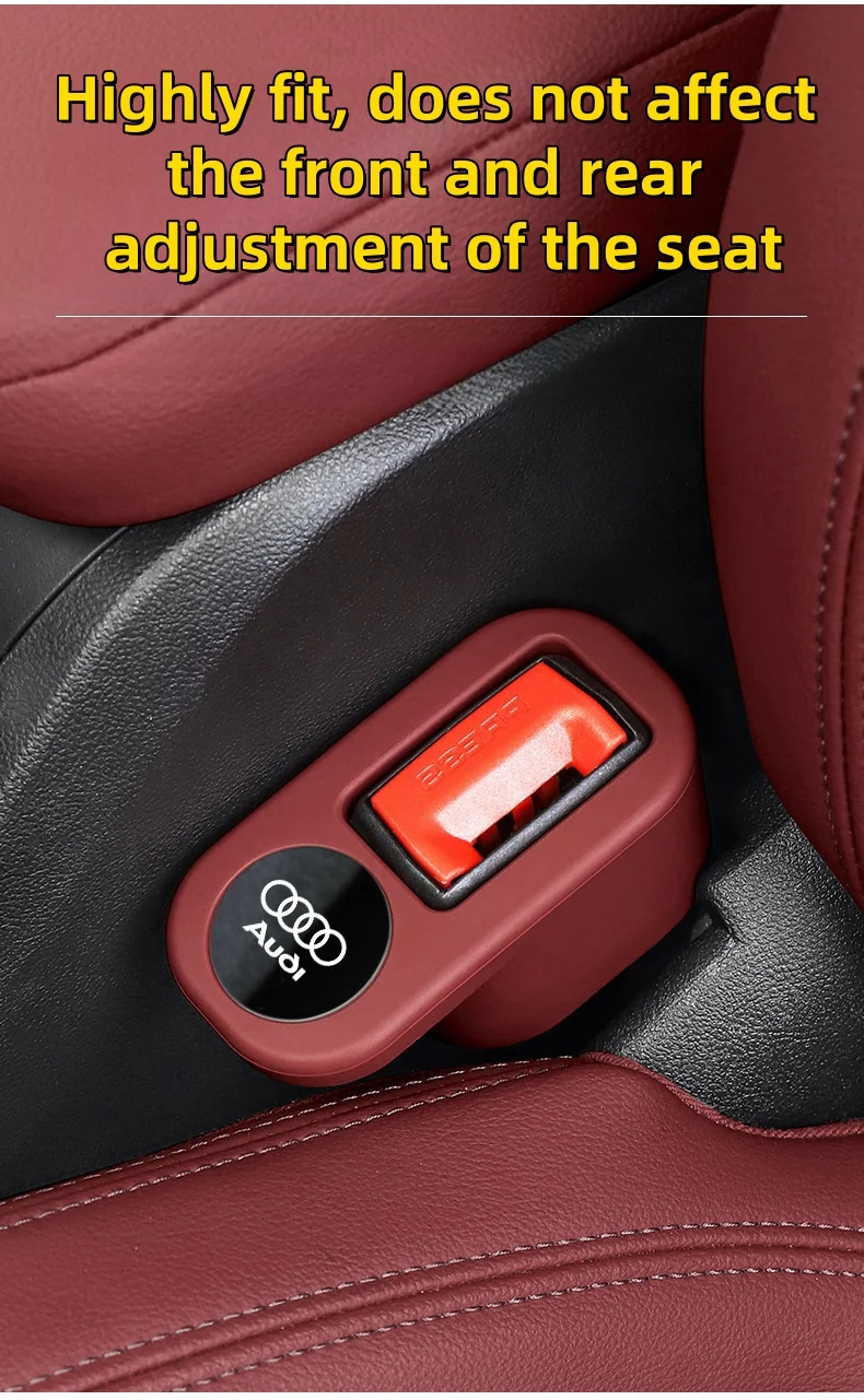 Car Seat Belt Socket Protector Silicone Cover Fixer