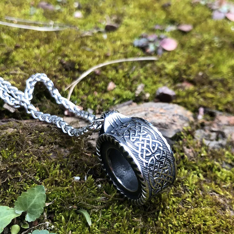 Coutureaura Celtic Knot Ring Pendant Necklace