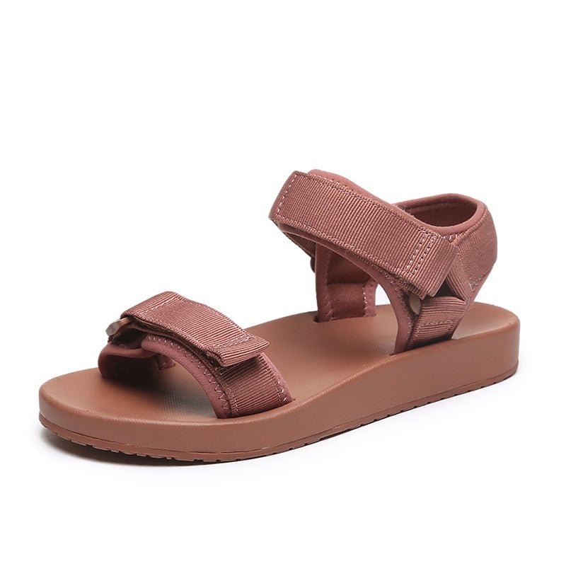 Lucyever Summer Sandals Women Flats Casual Open Toe Shoes Soft Bottom Gladiator Sandals 2019 Rome Style Ladies Beach Flip Flops