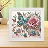 5D DIY Partial Special Shaped Drill Diamond Painting With Frame Kit Rose Decor 19.2x19.2cm