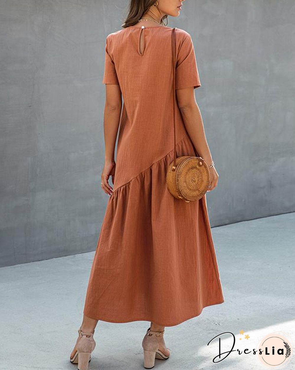 Fold Design Midi Dress