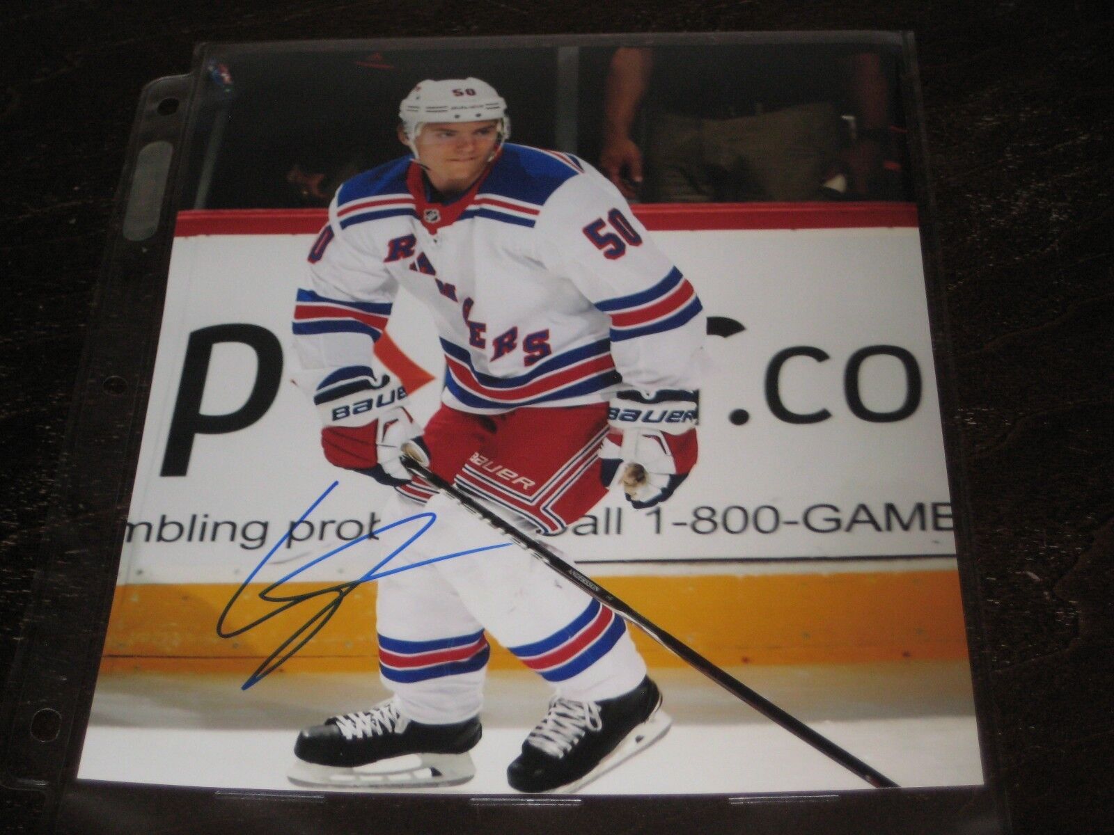 LIAS ANDERSSON autographed NY NEW YORK RANGERS 8x10 Photo Poster painting