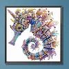 Purple Crystal Twin Seahorses Special Shaped 5D DIY Partial Drill Diamond Painting Kits for Adults Beginners Home Decor Diamonds Dots Gem Art Kits Diamond Art Kit 11.81 X11.81inch