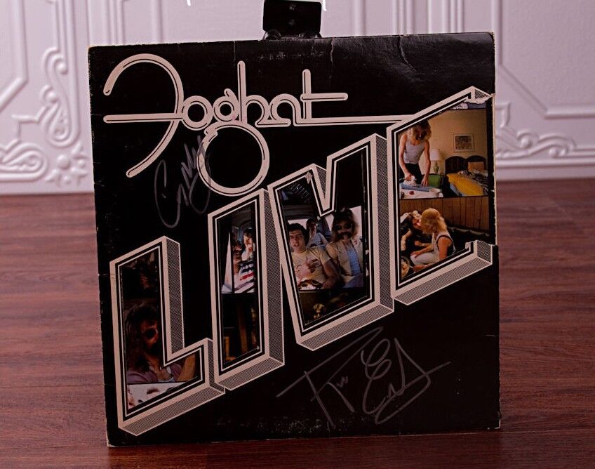 GFA Foghat Band * CRAIG MacGREGOR & ROGER EARL * Signed Record Album AD1 COA