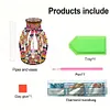 Motif fleur en bois - vase artisanal 5d bricolage