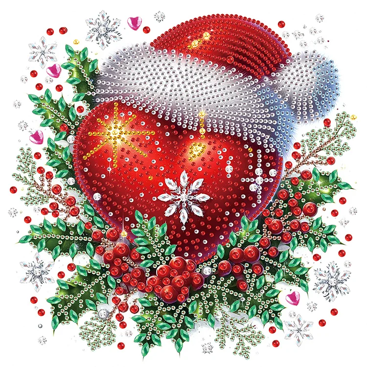Christmas Love 30*30cm (Canvas) Special Shaped Drill Diamond Painting gbfke