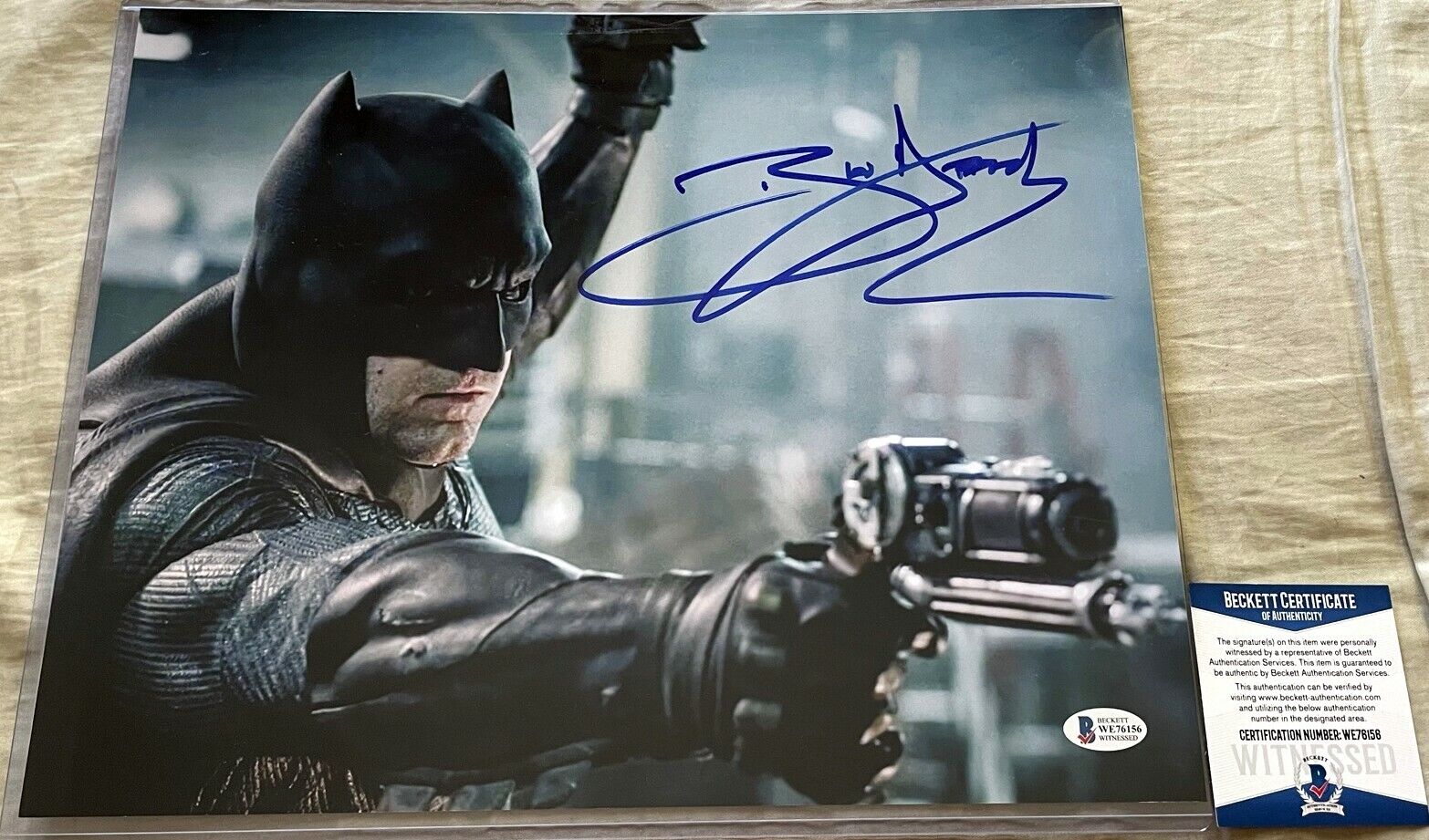 Ben Affleck autographed signed autograph Batman 11x14 movie Photo Poster painting BAS Witnessed