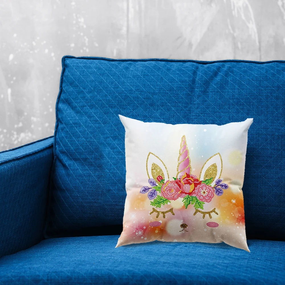 DIY Diamond Painting Pillow Case - Unicorn(30*30cm)(Single Side)