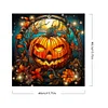 Funny Pumpkin Glass Painting-Paint by Numbers Acrylic Painting 40*40CM