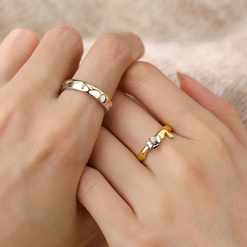 925 Sterling Silver Zircon Bee Open Rings 925 Sterling Silver Rings