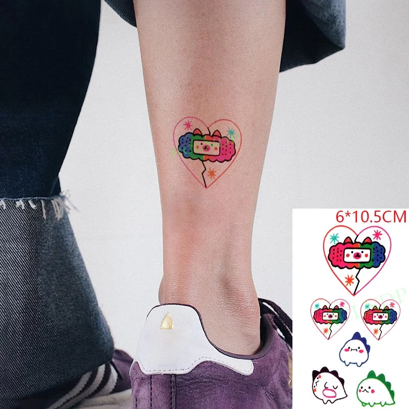Waterproof Temporary Tattoo Sticker Flame Pattern Line Drawing Fire Element Fake Tatto Flash Tatoo Small Art for Kids Men Women