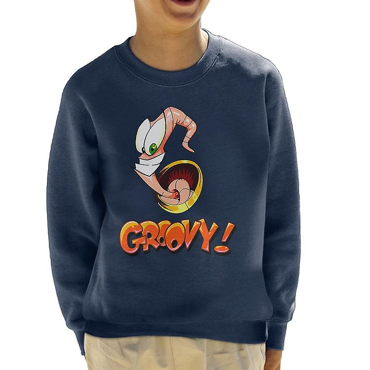 Earthworm Jim Groovy Kid's Sweatshirt