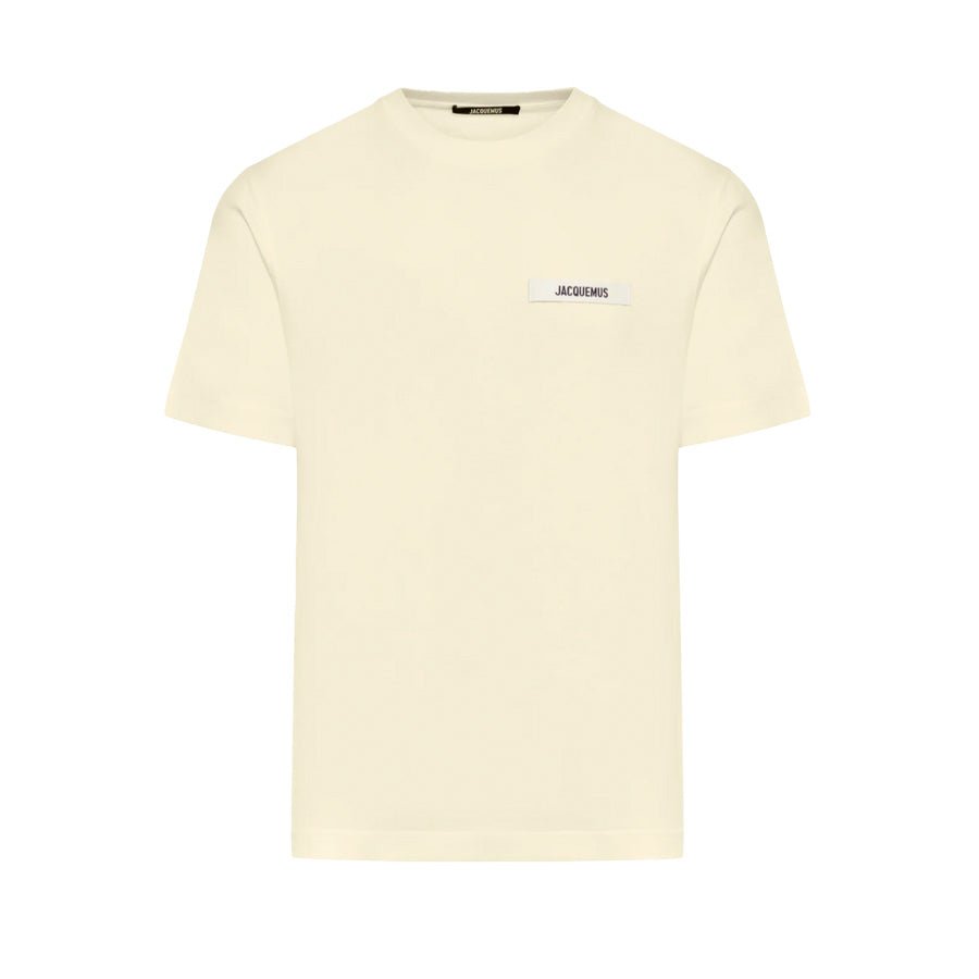 Jacquemus The Gros Grain Logo T-Shirt in Beige