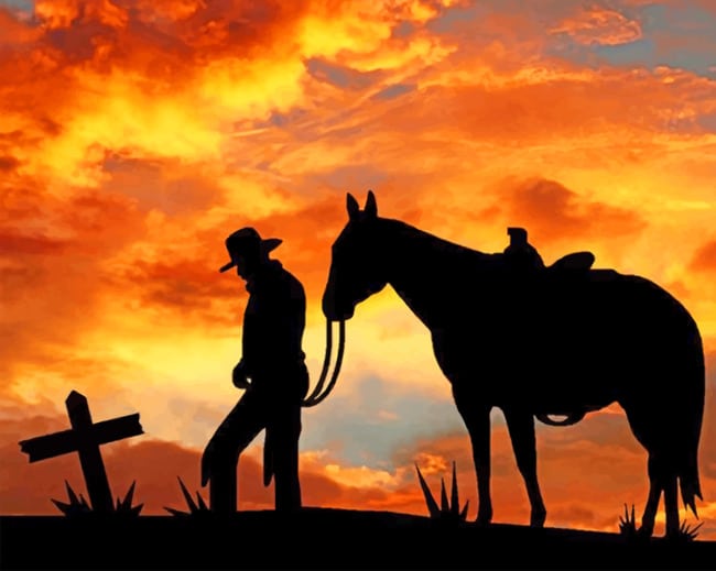 

Cowboy Silhouette – Paint By Numbers - 40*50CM, 501 Original