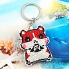 Bead Embroiderys - Hamster Beaded Counted Cross Stitch Keychain Ornament Kit for Adults Beginners
