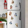 10PCS DIY Pearl Diamond Painting Christmas Fridge Magnets, Sparkling Rhinestone Refrigerator Magnet Craft Kit for Home Decor & Gifts