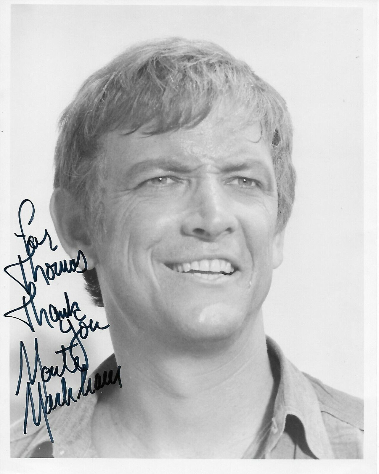 Monte Markham Original Autographed 8x10 Photo Poster painting #3