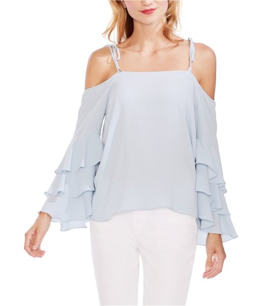 Vince Camuto Womens Tiered Sleeve Pullover Blouse - Chicaggo
