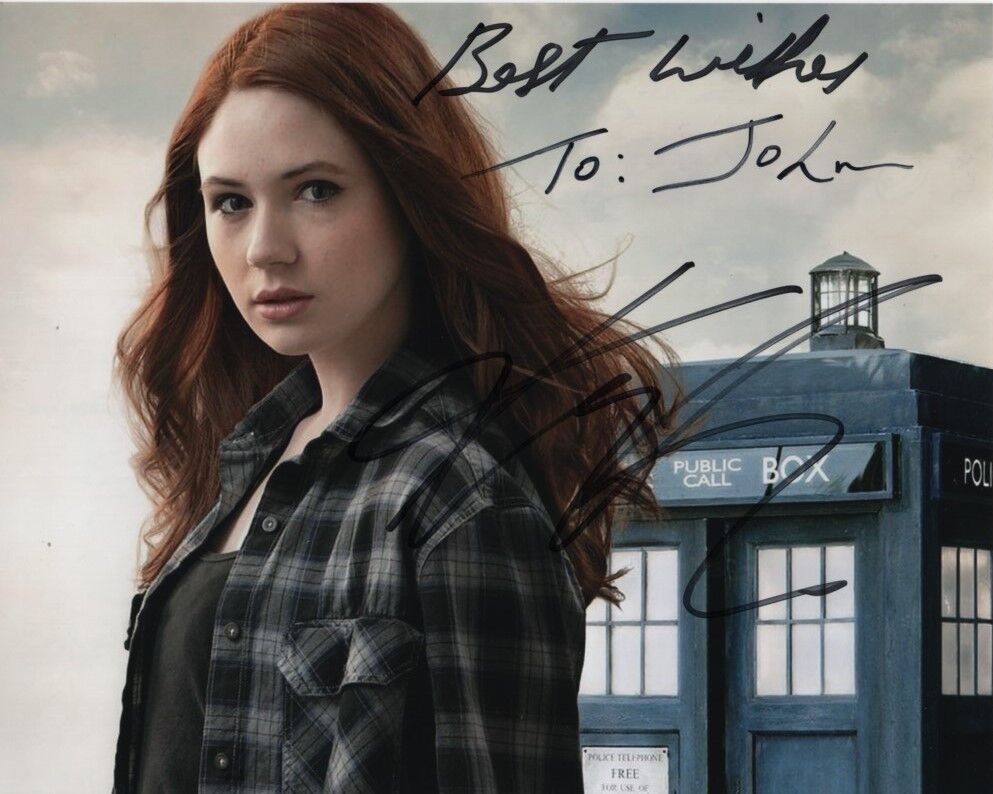 KAREN GILLAN Autographed Signed DOCTOR WHO AMY POND Photo Poster paintinggraph - To John