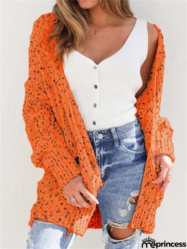 Colorful Dots Decorated Long Sleeve Cardigans