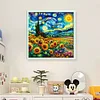 Starry Sky Sunflower - 18CT Counted Cross Stitch - 50*50cm - Flower