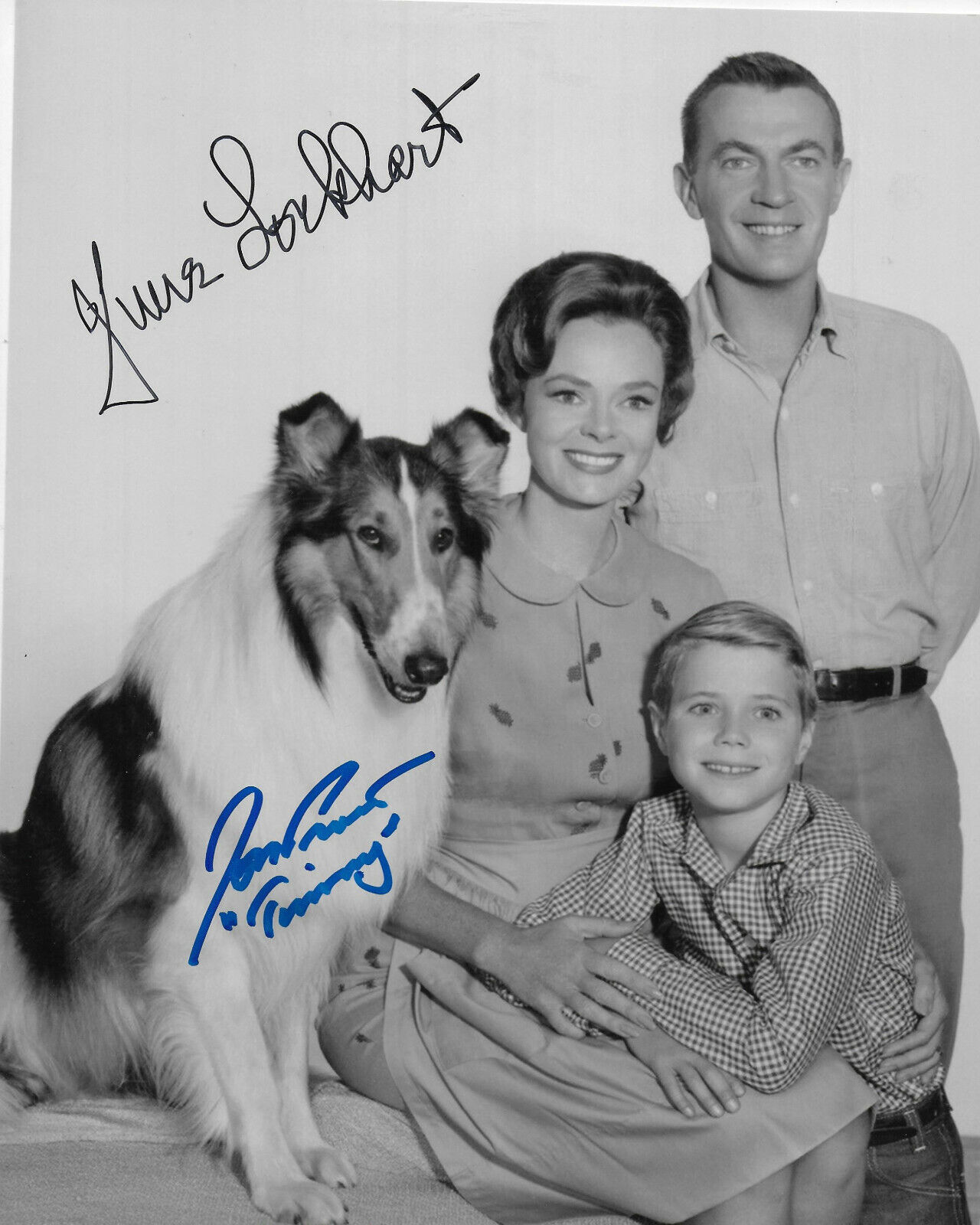 June Lockhart & Jon Provost Lassie Original Autographed 8X10 Photo Poster painting #6