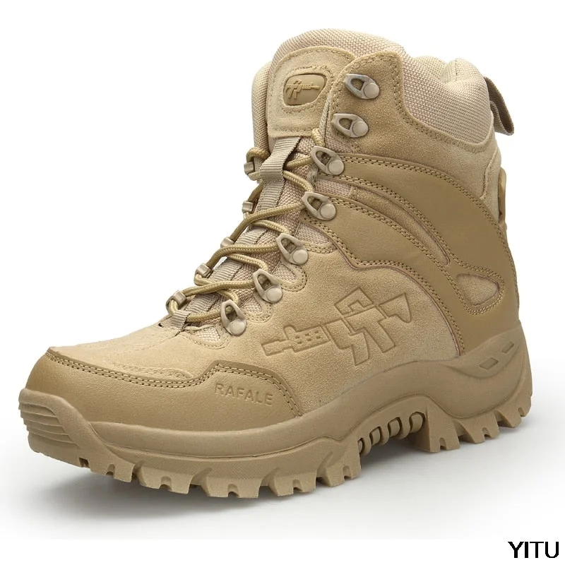 New Autumn Winter Military Boots Outdoor Male Hiking Boots Men Special Force Desert Tactical Combat Ankle Boots Men Work Boots