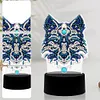 DIY Diamond Painting 7 Color Night Light Lamp Home Decoration Ornament Gift Kit(Wolf)